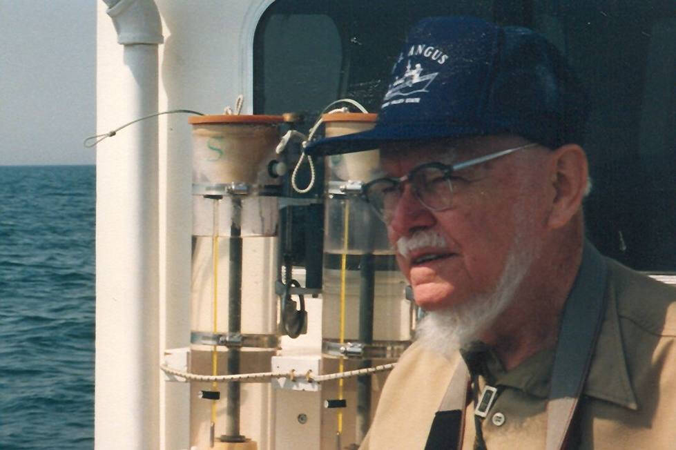 Robert B. Annis looks out at Lake Michigan.